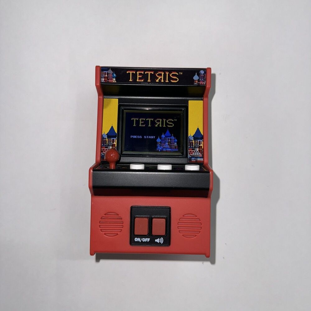 Tetris Mini Arcade Game Classics Electronic Handheld Retro Basic Fun Tested